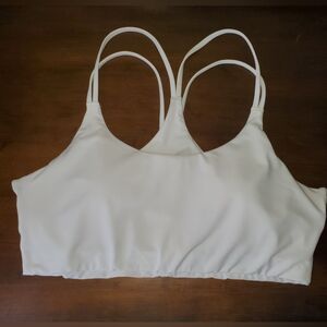 Fabletics Principal Strappy Ivory Sports Bra Sz Large